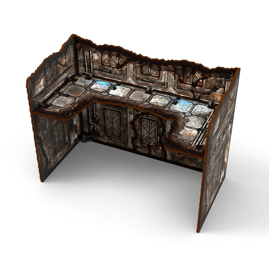 Green Stuff World Matched Play Pre - Painted Foldable U - shaped Ruin - Sci - fi - Wargaming - Cobbco