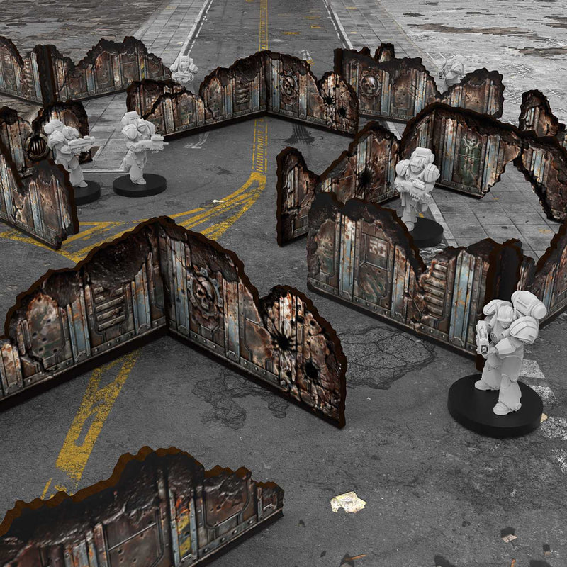Load image into Gallery viewer, Green Stuff World Matched Play Pre - painted Low Walls (Pack x8) - Cobbco
