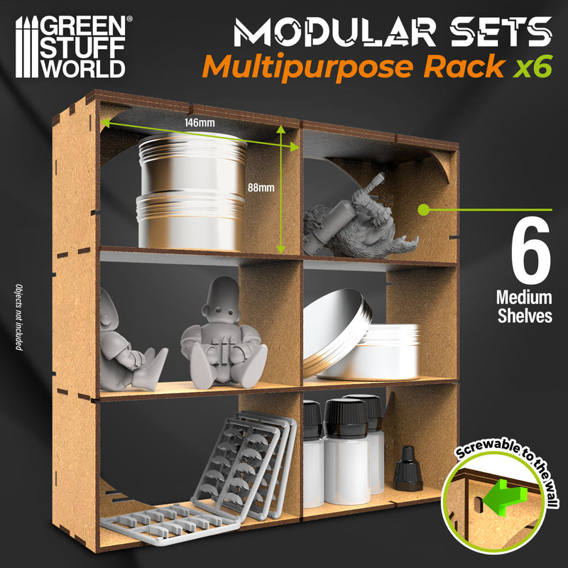 Load image into Gallery viewer, Green Stuff World MDF Multipurpose Rack x6 - Cobbco
