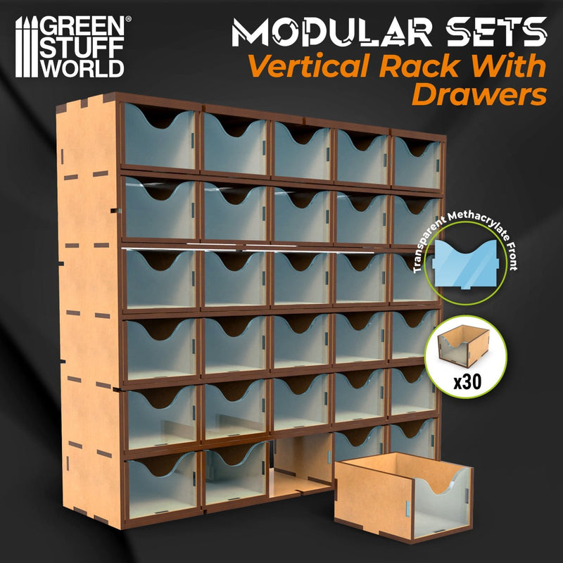 Load image into Gallery viewer, Green Stuff World MDF Vertical rack with 30 Drawers - Cobbco
