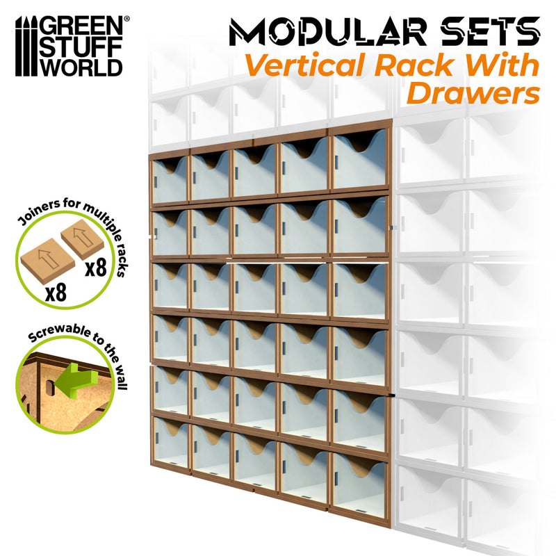 Load image into Gallery viewer, Green Stuff World MDF Vertical rack with 30 Drawers - Cobbco
