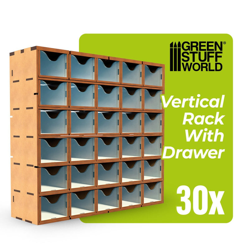 Load image into Gallery viewer, Green Stuff World MDF Vertical rack with 30 Drawers - Cobbco

