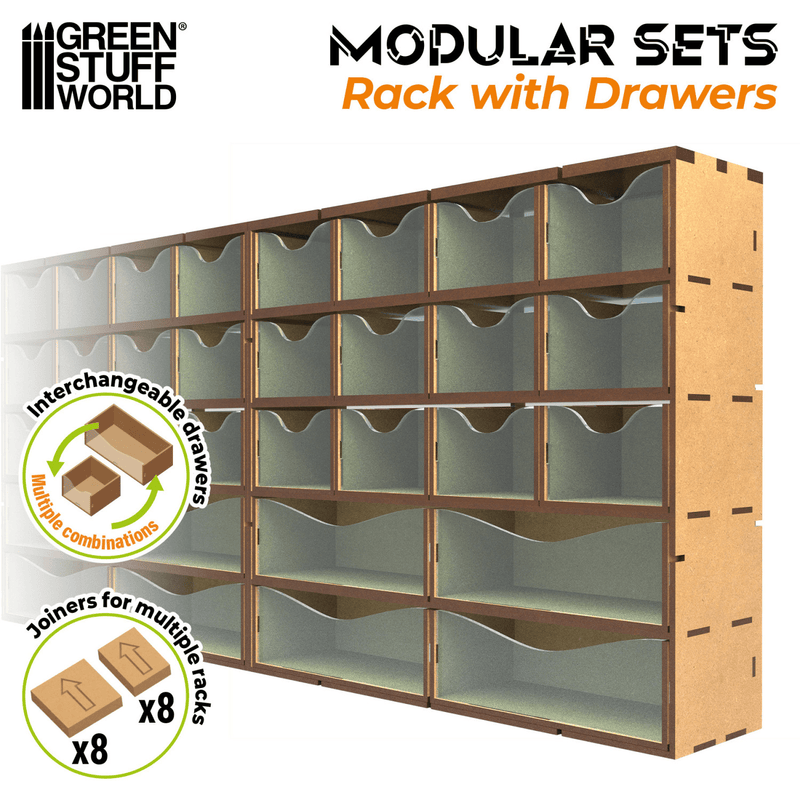 Load image into Gallery viewer, Green Stuff World MDF Vertical rack with 16 Drawers - Cobbco
