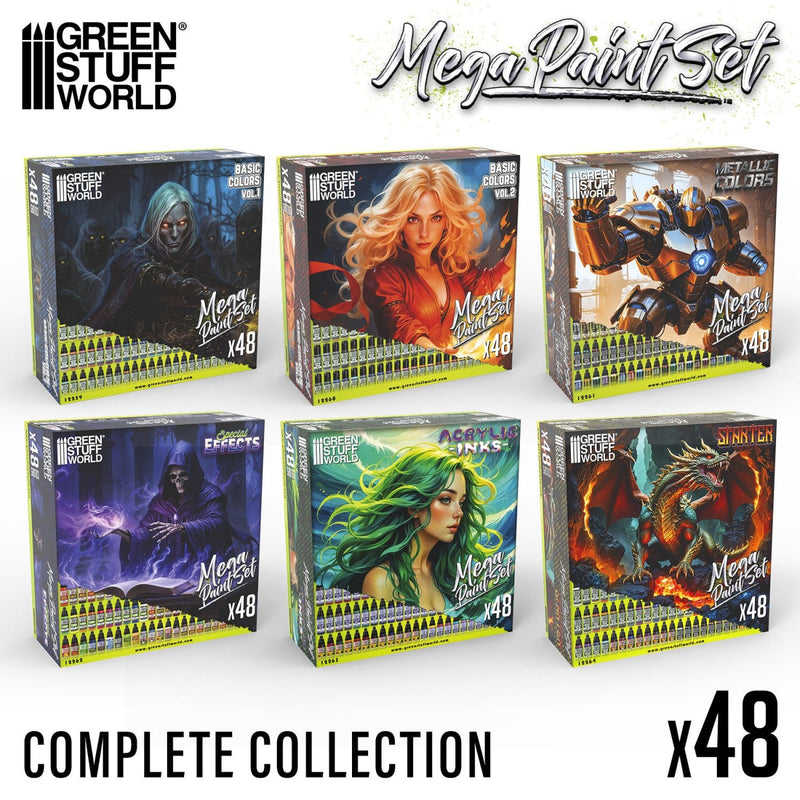 Load image into Gallery viewer, Green Stuff World Mega Paint Set - Vol. 2.0 - for Modeling and Hobbies - Cobbco
