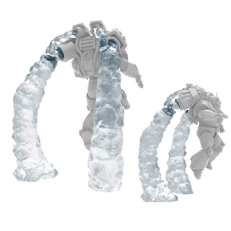 Load image into Gallery viewer, Green Stuff World Modular Clear Dual Smoke Trails for Jump Packs - Wargaming - Cobbco
