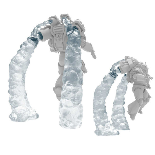 Green Stuff World Modular Clear Dual Smoke Trails for Jump Packs - Wargaming - Cobbco