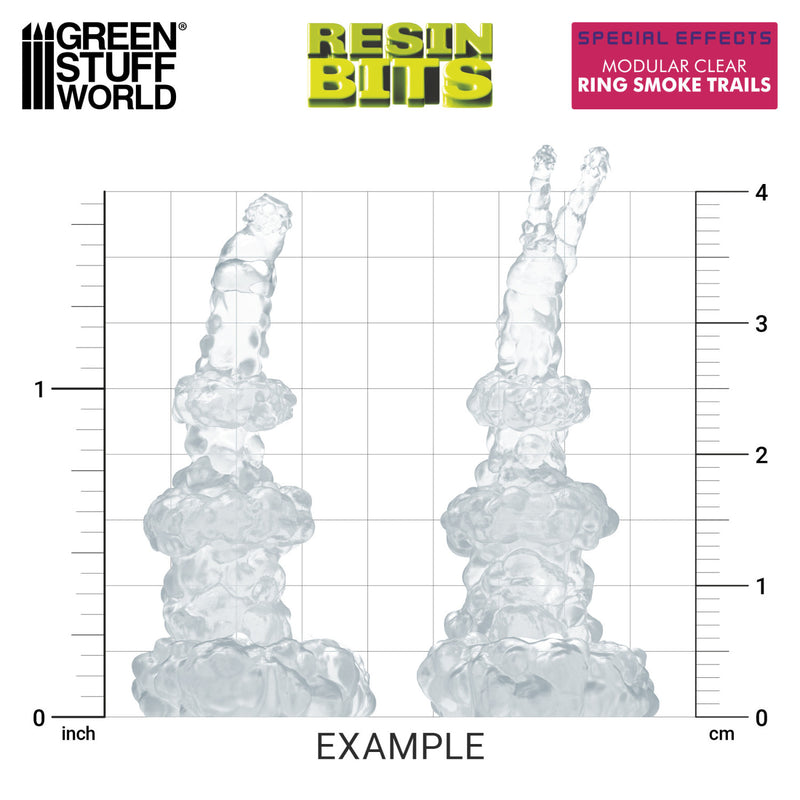 Load image into Gallery viewer, Green Stuff World Modular Clear Ring Smoke Trails for Jump Packs 1:48 - Wargaming - Cobbco
