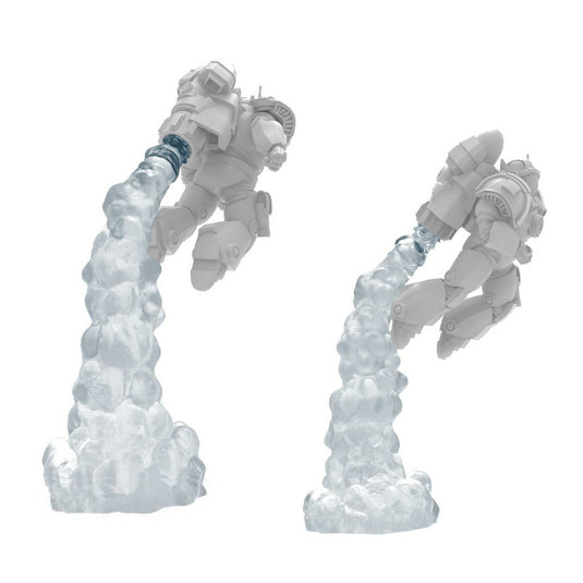 Green Stuff World Modular Clear Smoke Trails for Jump Packs - Wargaming - Cobbco