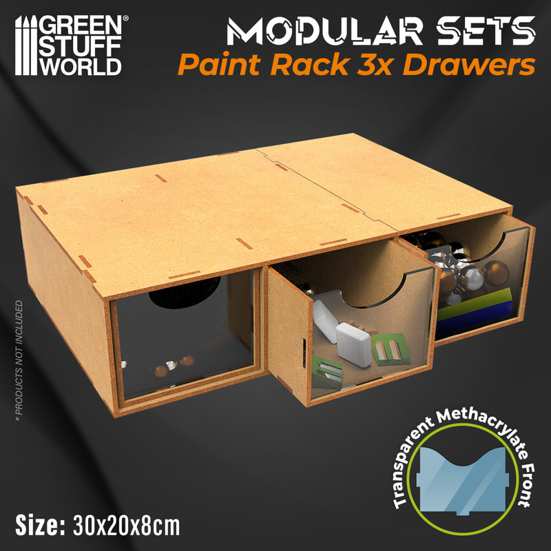 Load image into Gallery viewer, Green Stuff World Modular Set 3x Drawers - Cobbco
