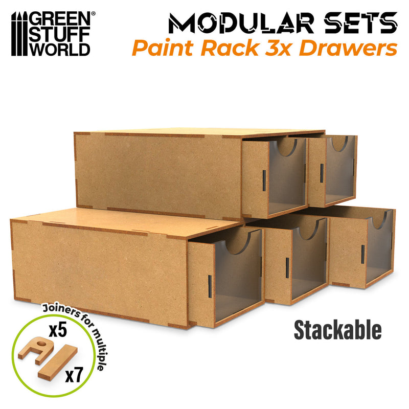 Load image into Gallery viewer, Green Stuff World Modular Set 3x Drawers - Cobbco
