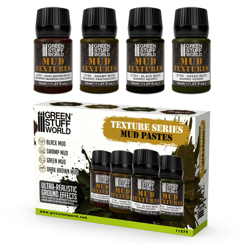 Load image into Gallery viewer, Green Stuff World Mud textures set 30ml for Modeling and Dioramas - Cobbco
