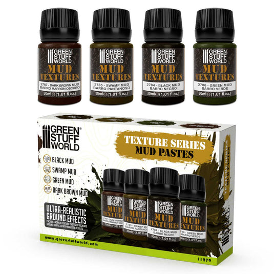 Green Stuff World Mud textures set 30ml for Modeling and Dioramas - Cobbco
