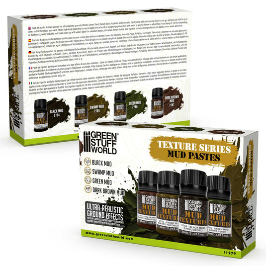 Green Stuff World Mud textures set 30ml for Modeling and Dioramas - Cobbco