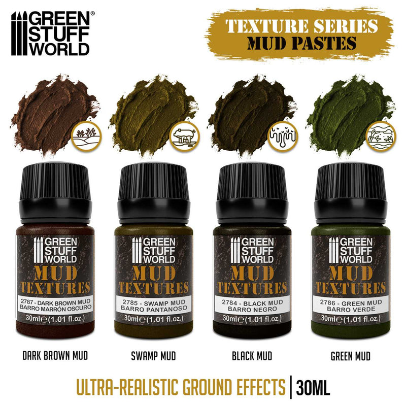 Load image into Gallery viewer, Green Stuff World Mud textures set 30ml for Modeling and Dioramas - Cobbco
