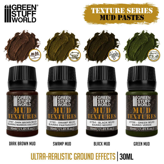 Green Stuff World Mud textures set 30ml for Modeling and Dioramas - Cobbco