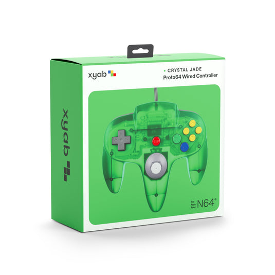 XYAB PROTO64 Wired Controller - Jungle Green - for Nintendo n64 - Cobbco