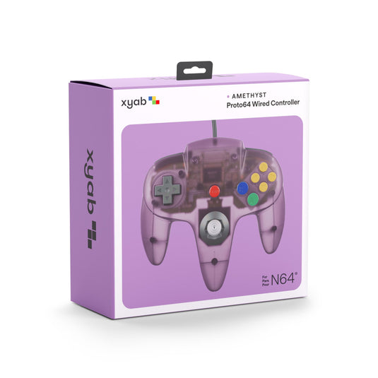 XYAB PROTO64 Wired Controller - Atomic Purple - for Nintendo n64 - Cobbco