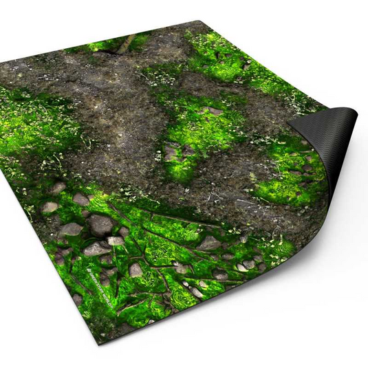 Green Stuff World Wargame Mat, Boneblight Marsh (56x76cm), Neoprene Battle Surface, Anti-Slip Backing, 30x22 Inch, with Carrying Bag - 5866