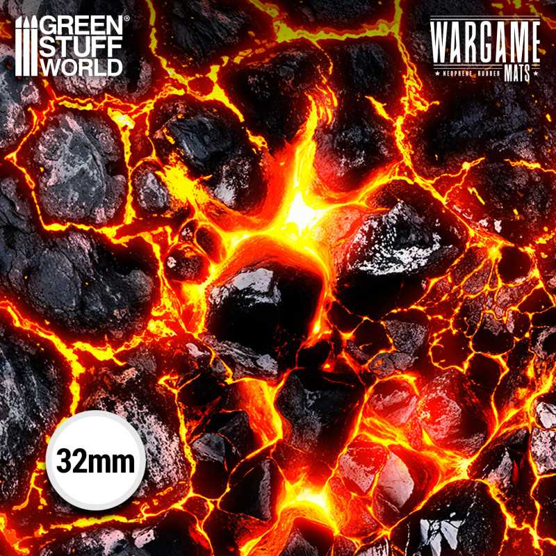 Load image into Gallery viewer, Green Stuff World Wargame Mat, Flamecoil Path, Neoprene Battle Surface, Anti-Slip Backing, 48x70 Inch, with Carrying Bag - 6342

