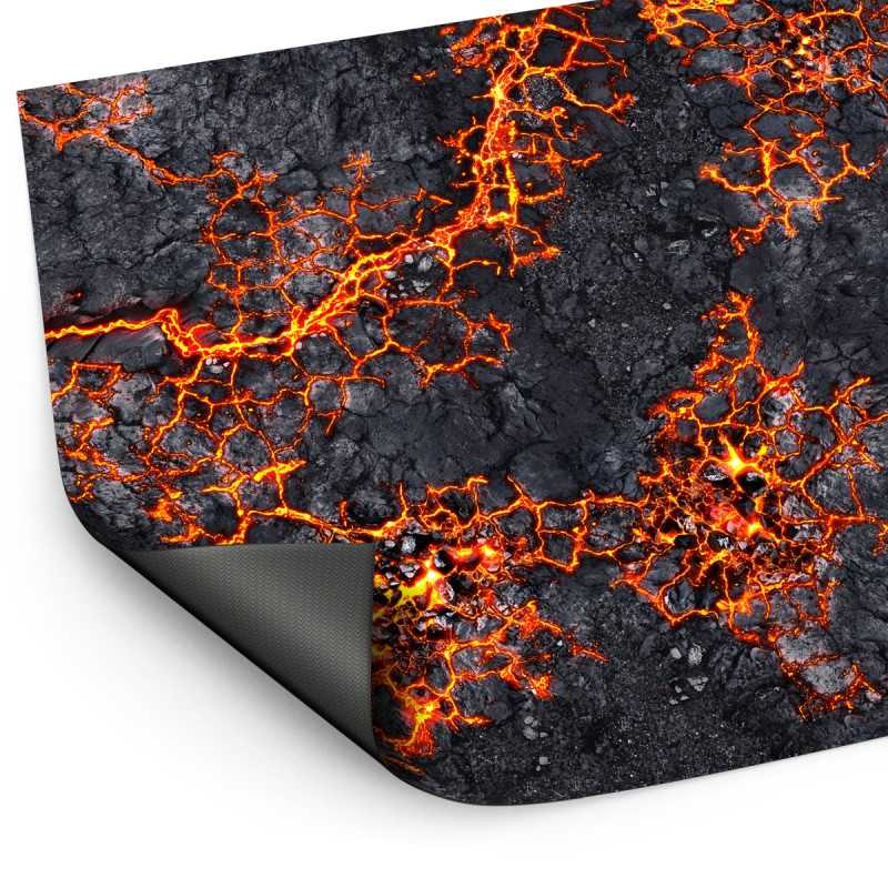 Load image into Gallery viewer, Green Stuff World Wargame Mat, Flamecoil Path, Neoprene Battle Surface, Anti-Slip Backing, 48x70 Inch, with Carrying Bag - 6342
