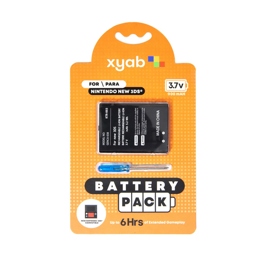 XYAB - 3.7V 900mAh High Capacity Replacement Battery for Nintendo New 3DS Console - Includes Tool Kit
