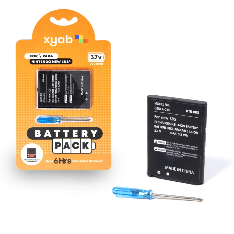 Load image into Gallery viewer, XYAB - 3.7V 900mAh High Capacity Replacement Battery for Nintendo New 3DS Console - Includes Tool Kit
