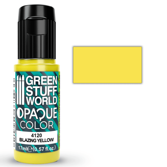 Green Stuff World Opaque Colors - Blazing Yellow 17ml - 4120 - Cobbco