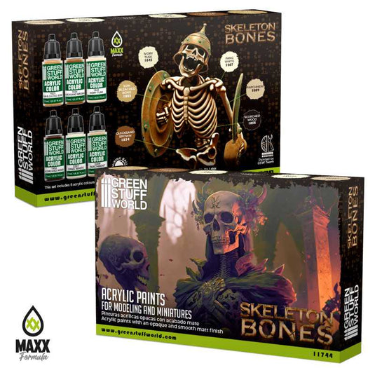 Green Stuff World for Models and Miniatures Paint Set – Skeleton Bones 11744