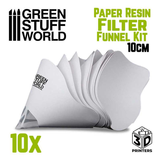 Green Stuff World for Models & Miniatures Paper Resin Filter Funnels 10cm 3096