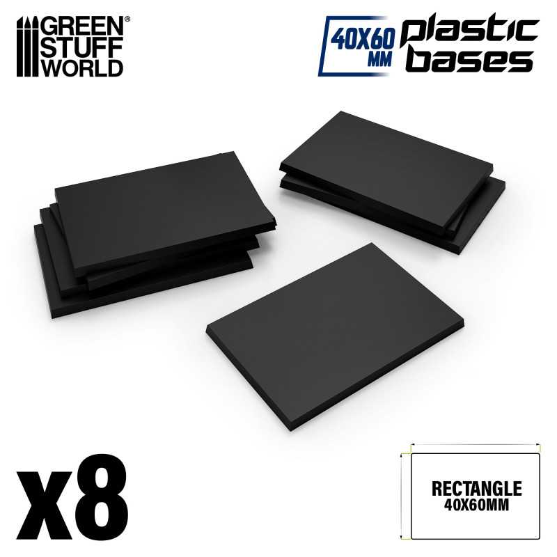 Load image into Gallery viewer, Green Stuff World for Models and Miniatures Plastic Rectangular Bases 40x60mm 12877
