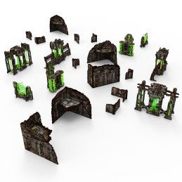 Load image into Gallery viewer, Green Stuff World Pre-Painted Foldable Terrain Pack 11th edition - Grimdark Industrial - Cobbco
