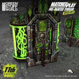 Load image into Gallery viewer, Green Stuff World Pre-Painted Foldable Terrain Pack 11th edition - Grimdark Industrial - Cobbco
