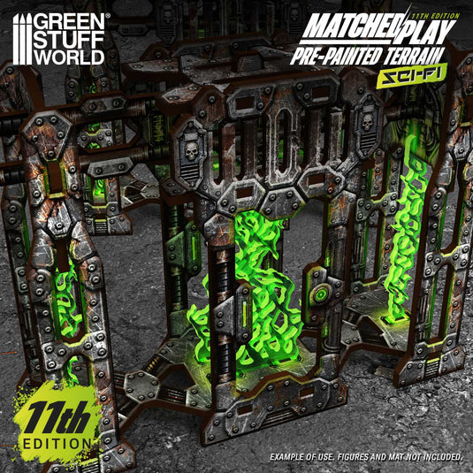 Green Stuff World Pre-painted Power Towers 11th edition Grimdark Industrial - Cobbco