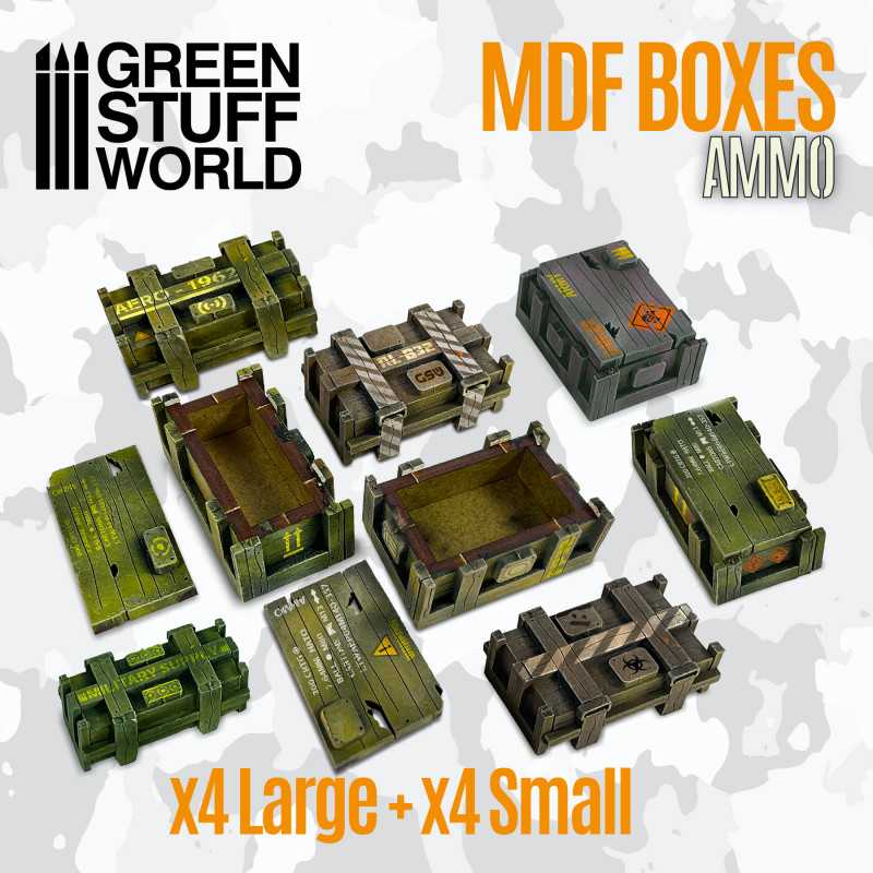 Load image into Gallery viewer, Green Stuff World for Models &amp; Miniatures Rectangular Wooden MDF Boxes 11654
