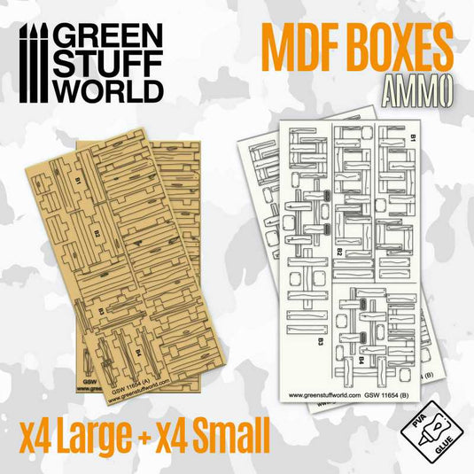 Green Stuff World for Models & Miniatures Rectangular Wooden MDF Boxes 11654