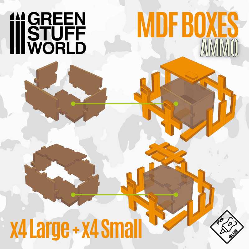 Load image into Gallery viewer, Green Stuff World for Models &amp; Miniatures Rectangular Wooden MDF Boxes 11654
