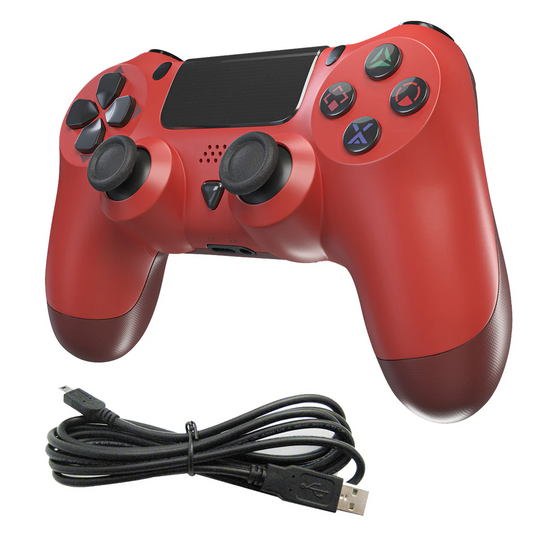 XYAB - Wireless Controller for PS4 with Touchpad, Vibration - Reactive - Red