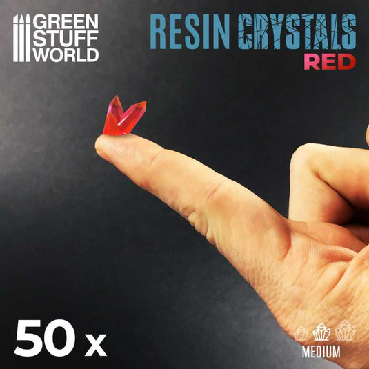 Green Stuff World for Models & Miniatures Red Resin Crystals – Medium 2527