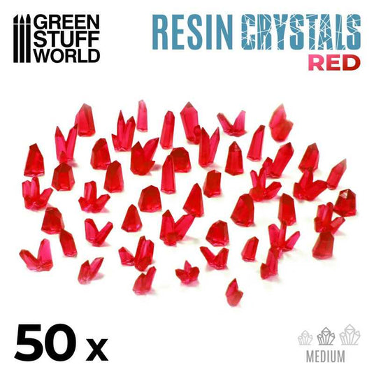 Green Stuff World for Models & Miniatures Red Resin Crystals – Medium 2527