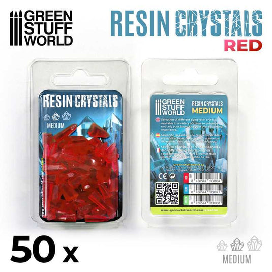Green Stuff World for Models & Miniatures Red Resin Crystals – Medium 2527
