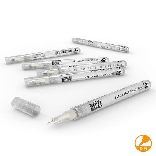 Refillable paint pen 0.5