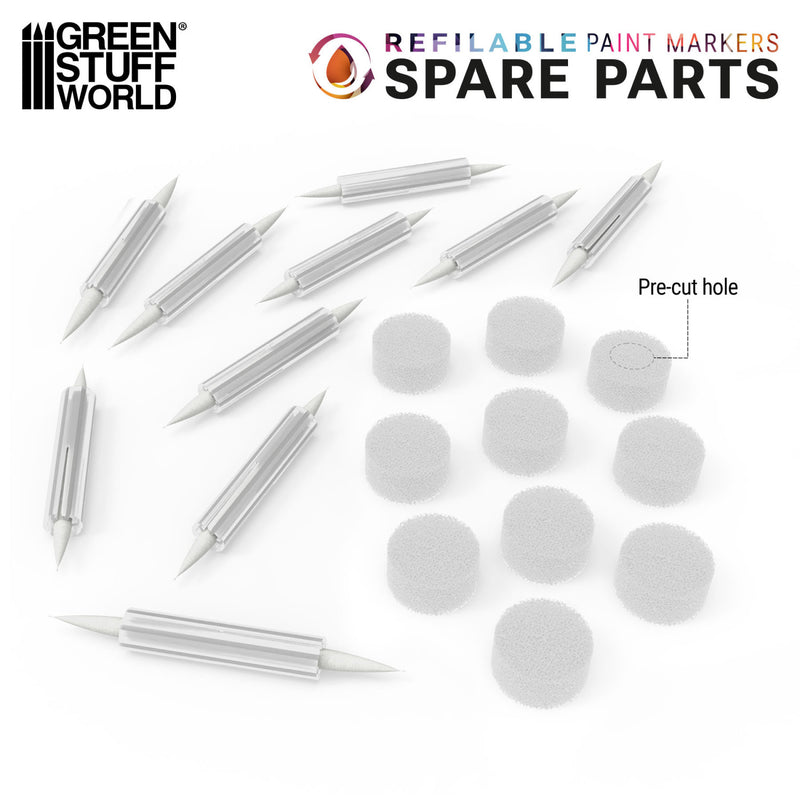 Load image into Gallery viewer, Green Stuff World Refill Tips for refillable marker Size 1 - Modeling and Wargaming - Cobbco

