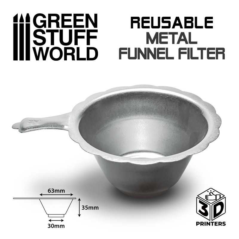 Load image into Gallery viewer, Green Stuff World for Models &amp; Miniatures Reusable Metal Resin Filter 3098
