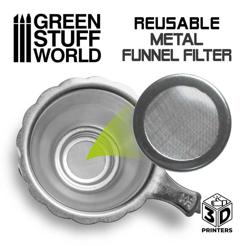 Load image into Gallery viewer, Green Stuff World for Models &amp; Miniatures Reusable Metal Resin Filter 3098
