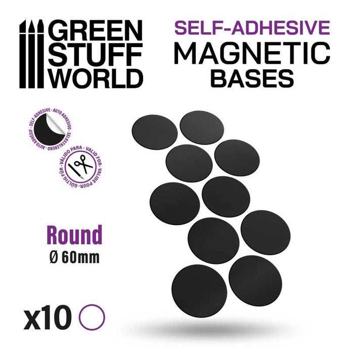 Green Stuff World for Models & Miniatures Magnetic Bases Round 60mm 10867