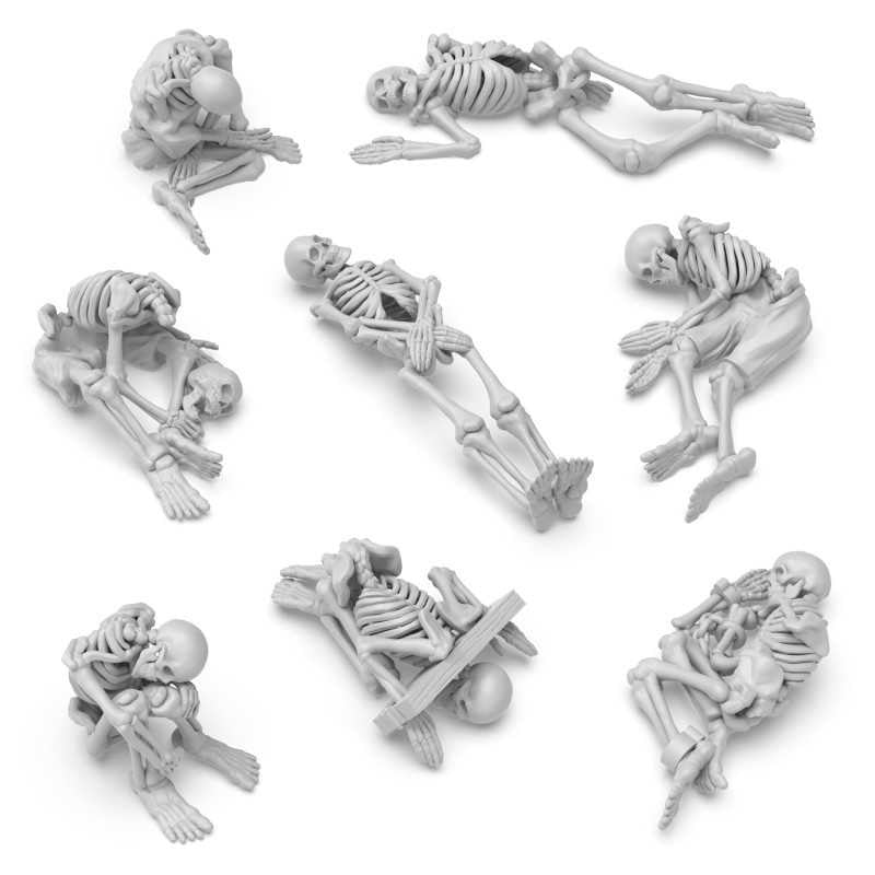 Load image into Gallery viewer, Green Stuff World Skeleton Miniatures 1:48 Scale Resin Unpainted 3D Printed Figures for Wargaming
