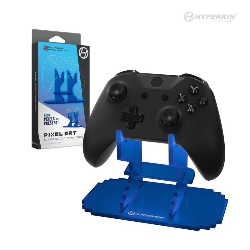 Load image into Gallery viewer, Pixel Art Universal Controller Stand for Xbox - PlayStation - Nintendo - Blue - Cobbco
