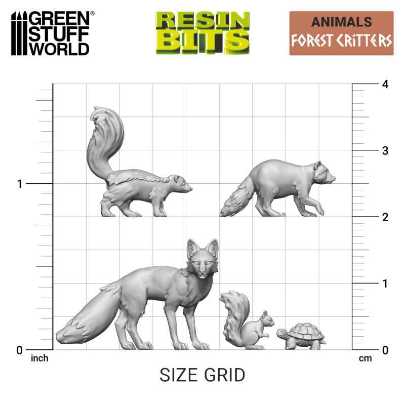 Load image into Gallery viewer, Green Stuff World Forest Animals Miniatures Resin Unpainted 28mm 32mm Woodland Creatures Wargaming
