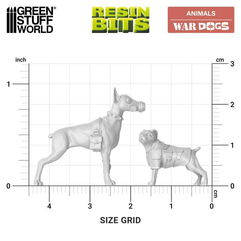 Load image into Gallery viewer, Green Stuff World War Dogs Miniatures 1:48 Scale Resin Unpainted Figures for Tabletop RPG Diorama
