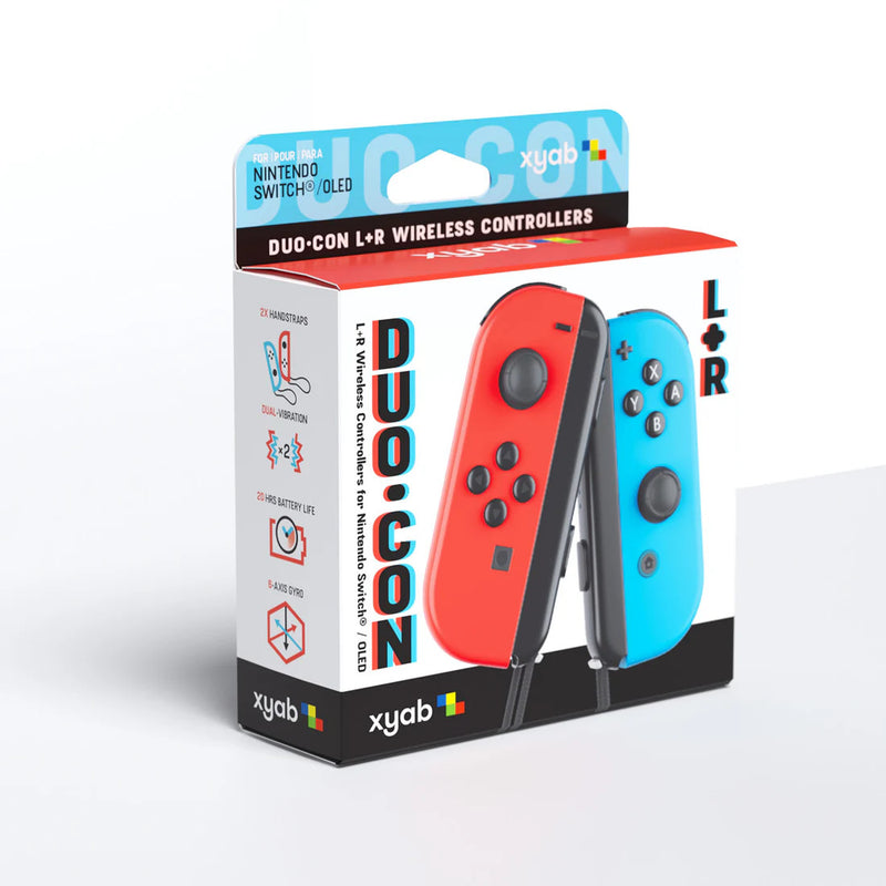 Load image into Gallery viewer, XYAB -  DUO CONS - Nintendo Switch Joy-Con Wireless Controllers: Red &amp; Blue
